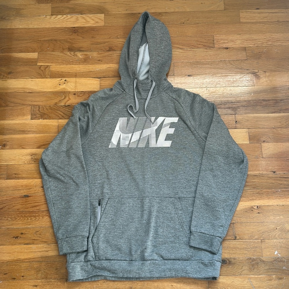 Nike dri fit gray hoodie